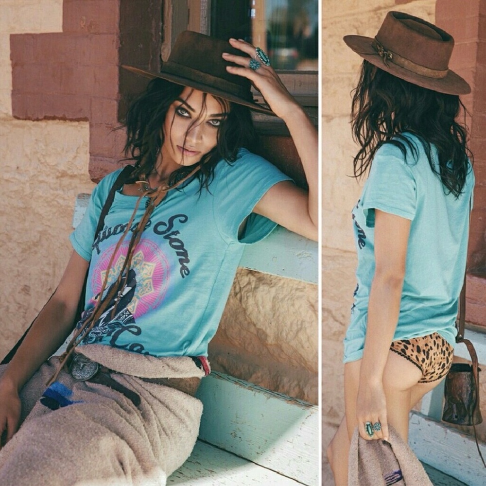 Vintage HTF NWT Spell Turquoise Stone Hunter Tee - Picture 2 of 6